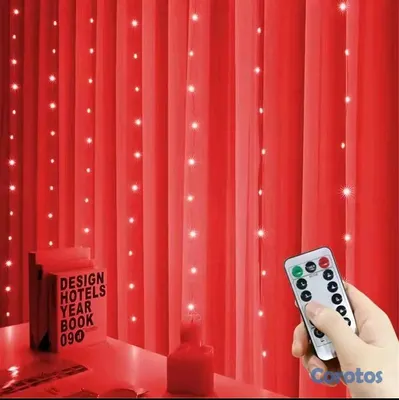 decoración y accesorios - Cortina LED 3/6 M, 8 modos de luces con control remoto. Decoración de navidad  11