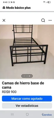 muebles y colchones - camas de hierro base de camas 7
