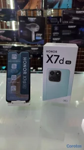 Honor X7d 5G 256GB Azul en su caja con sus plastic