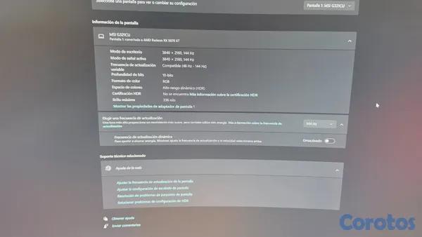 computadoras y laptops - Monitor Gamer MSI 4K 144HZ G321CU es 4K Nativo  4