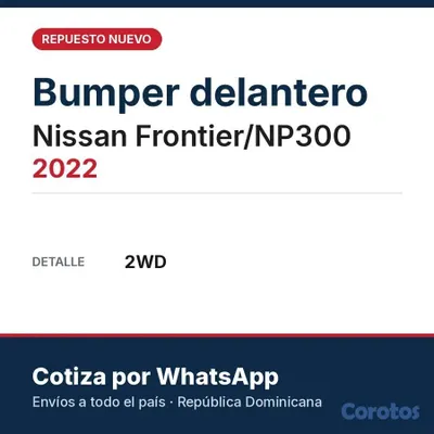 repuestos - Bumper delantero y trasero nuevo – Toyota, Hyundai 8