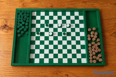 Juego De Mesa Artesanal Cartón Puro - Tablero De Estrategia
