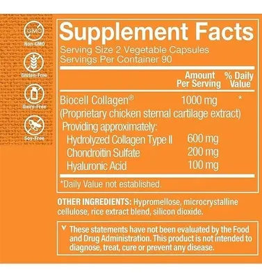 Salud y Equipamiento Médico - Collagen Ii 1000 Mg 90 Capsulas - - Unidad A $3598 2