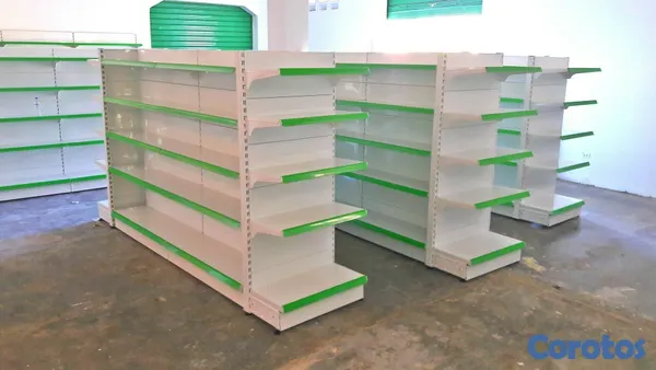equipos profesionales - Estanterías, Tramarías metálicas, góndolas de exhibición en metal Nuevas 3