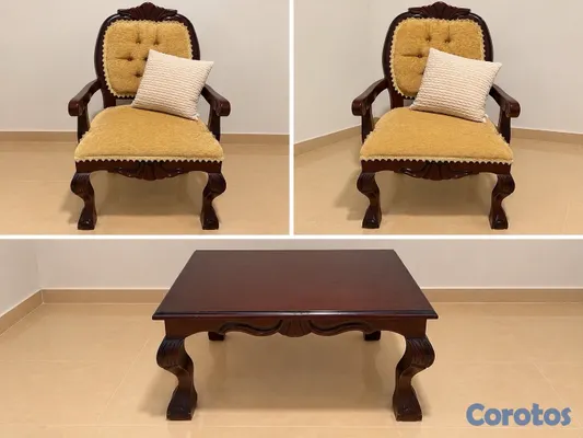 muebles y colchones - Juego de Muebles en Caoba en perfectas condiciones  3