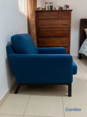 muebles y colchones - Sillón individual azul moderno 💙
 3