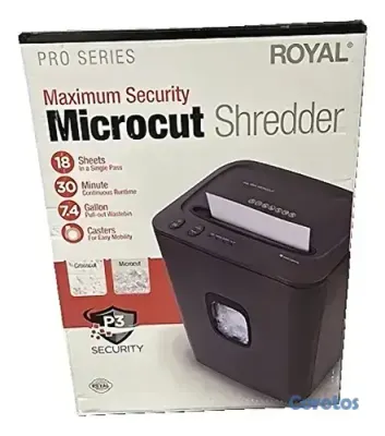 impresoras y scanners - TRITURADORA DE PAPEL ROYAL 18MC, 18 HOJAS  A LA VE 3