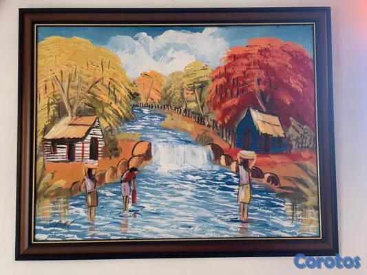 decoración y accesorios - Mesa de centro y cuadros para sala-comedor  5