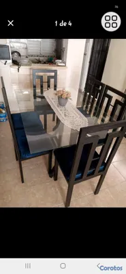 muebles y colchones - se vende comedor en hierro de 6 sillas.. 3