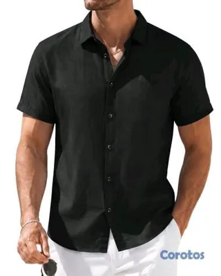 ropa para hombre - 🌴🔥 ¡CAMISA HAWAIANA PARA HOMBRE! | Manga Corta | Botones | Cuello Clásico 🏖️ 6