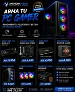 computadoras y laptops - PC Gamer Ryzen 5 5600G | 16GB RAM | SSD NVMe 1TB |