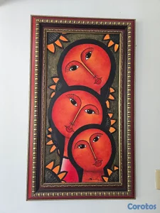 Cuadros de cara caribeña enmarcados 