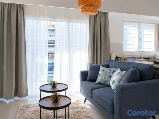 apartamentos - Alquiler / Renta Apartamento de 1 Hab. Gazcue Amue 10
