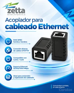 CONECTOR HEBRA-HEMBRA RJ45