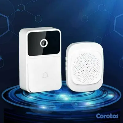 camaras y audio - Timbre inteligente con cámara wifi para puertas recargable 4
