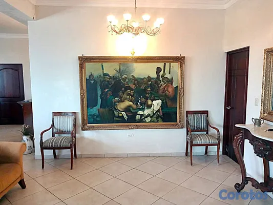arte y antigüedades - Enorme pintura al óleo sobre lienzo del vestíbulo  2