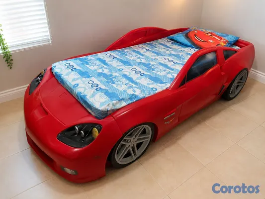 muebles y colchones - Hermosa Cama de Carro Step2 Chevrolet Corvette Z06 2