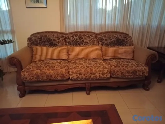muebles y colchones - juego de sala en roble 2