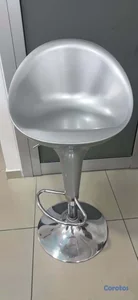 Taburete de bar plata, 4 unidades
