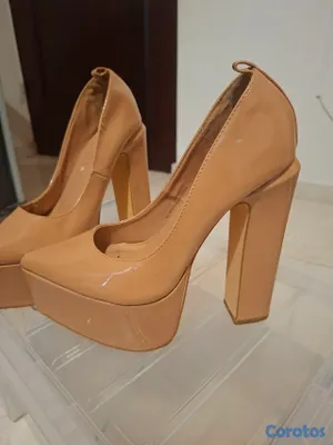 zapatos para mujer - Taco Alto cerrado Nude size 7 2