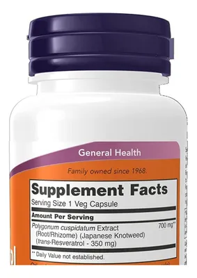 Salud y Equipamiento Médico - Resveratrol 60 Caps 700 Mg Now - U - Unidad A $3332 2