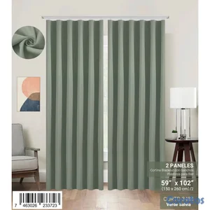 Par de cortinas blackout para riel 150 x 260