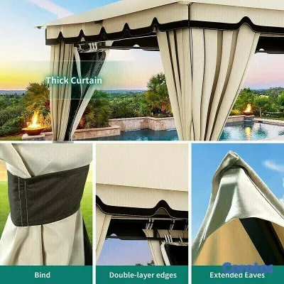 herramientas, jardines y exterior -   ESPECIAL DE ESTE DIA  ESTE Outdoor Patio Double Fabric Canopy Gazebo rd 36300  2