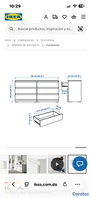 muebles y colchones - gavetero de 6 cajones  10