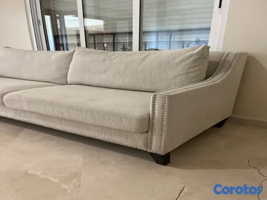 muebles y colchones - Sofa de 3 plazas tela 2