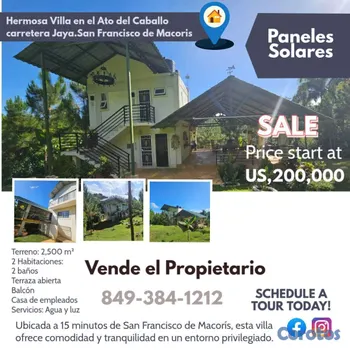 casas vacacionales y villas - Hermosa Villa en el Altos del Caballo  carretera J
