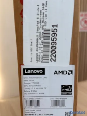 computadoras y laptops - LENOVO IDEAPAD 5 LUNA GREY 2 iN 1 15AGP11  TOUCH RYZEN AI 7 445 16GB RAM 1TB SSD 2