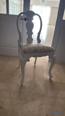 muebles y colchones - Sillas blancas de caoba 2