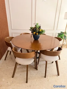 ELEGANTE JUEGO DE COMEDOR DE 6 SILLAS