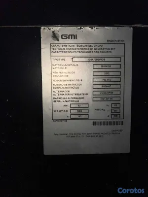construccion e industrial - Planta eléctrica diésel GMI 62 kW, motor Deutz 5
