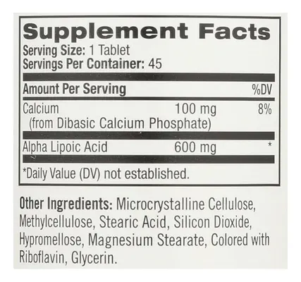Salud y Equipamiento Médico - Natrol Alpha Lipoic Acid 45 tabletas 2