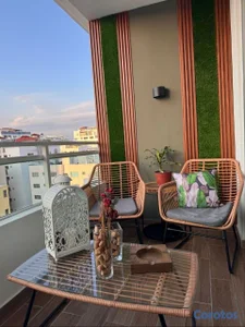 alquiló bella vista piso 7 totalmente amueblado una habitación 1.5 baños parque 