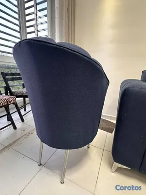 muebles y colchones - Sofa azul con butaca 4