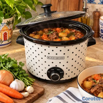 otros electronicos - Olla de cocción lenta BLACK+DECKER blanca con luna 2