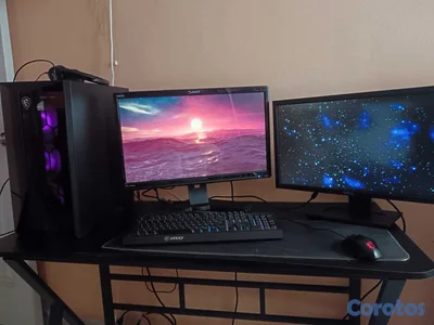 Set compotatora gamer completa incluye mesa y head