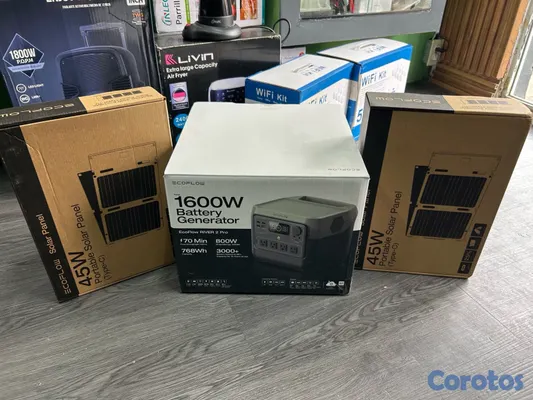 plantas e inversores - Ecoflow river 2  pro con paneles 45W  2
