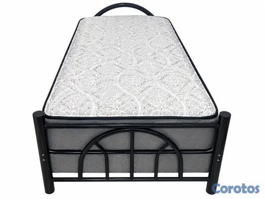 muebles y colchones - Cama twin Sealy con base de hierro 4