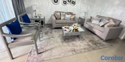 Juego de muebles con mesa de centro y auxiliar 