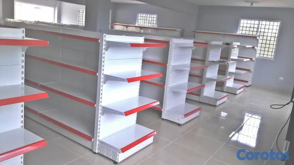 equipos profesionales - Estanterías, Tramarías metálicas, góndolas de exhibición en metal Nuevas 2