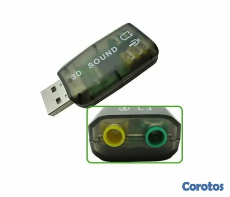 computadoras y laptops - ADAPTADOR DE SONIDO 5.1 AGILER, USB A 2 JACK 3.5"AUDIO PLUG (AGI-1130)  2