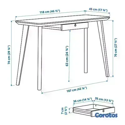 muebles y colchones - Base de Escritorio LISABO (Solo base) 4