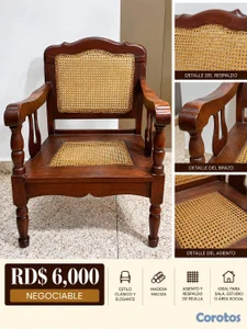 SILLA DE CAOBA (NEGOCIABLE) USADA