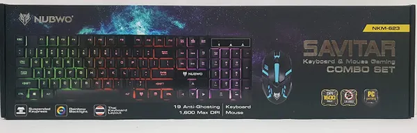 accesorios para electronica - Teclado y mouse NUBWO NKM-623 SAVITAR luces rgb gamer gaming 4