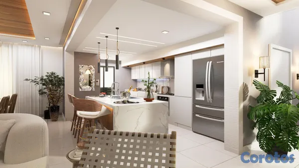 casas vacacionales y villas - Vista Cana, Amplias Villas con 4 habitaciones con piscina 4