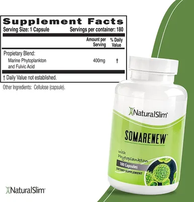 Salud y Equipamiento Médico - Somarenew Fitoplancton Marino Naturalslim Omega 3 180 Cap 2