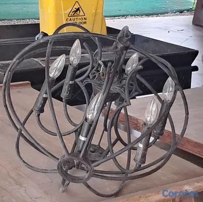 decoración y accesorios - BONITAS LÁMPARAS EN METAL, IMPORTADAS, ESTÁN EN MUY BUENAS CONDICIONES 2